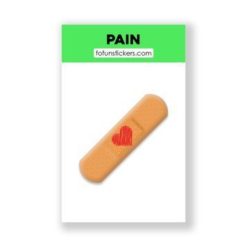 3D Стікер "PAIN" 365587 фото
